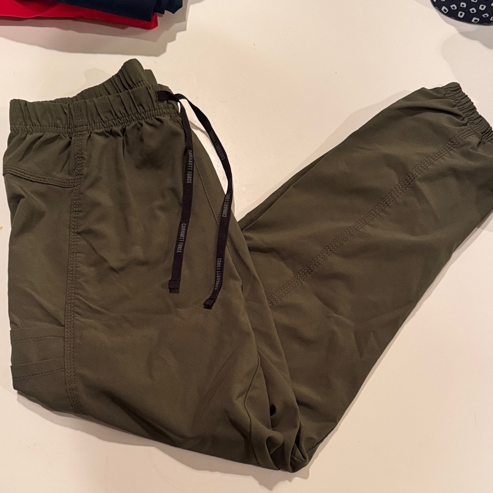 Carhartt Olive Scrub Jogger Pants